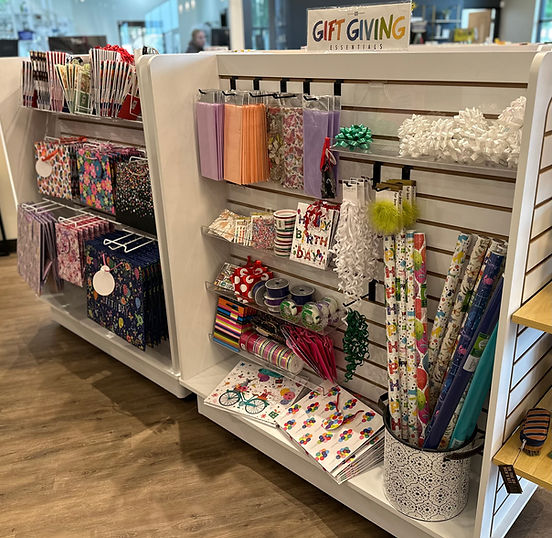 Gift giving supplies and displays